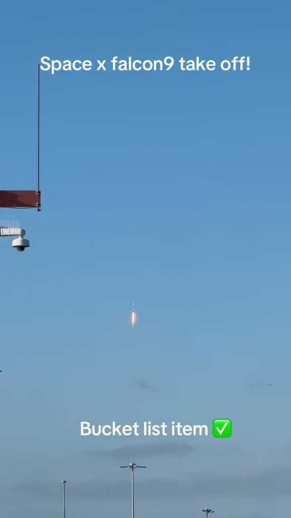 cover for Witnessed the epic Falcon 9 launch and reunited with childhood friends—bucket list checked! 🚀 #SpaceXLaunch #ChasingDreams #Florida