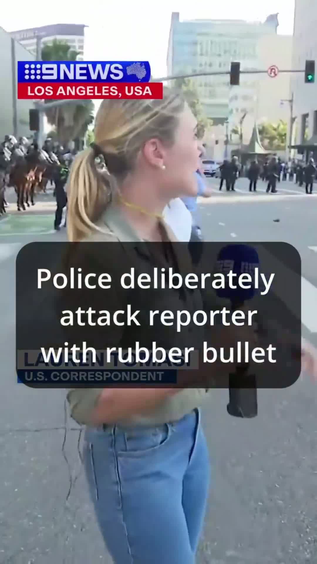 cover for Police shot at reporter during ICE protest #ICEDetainStudents