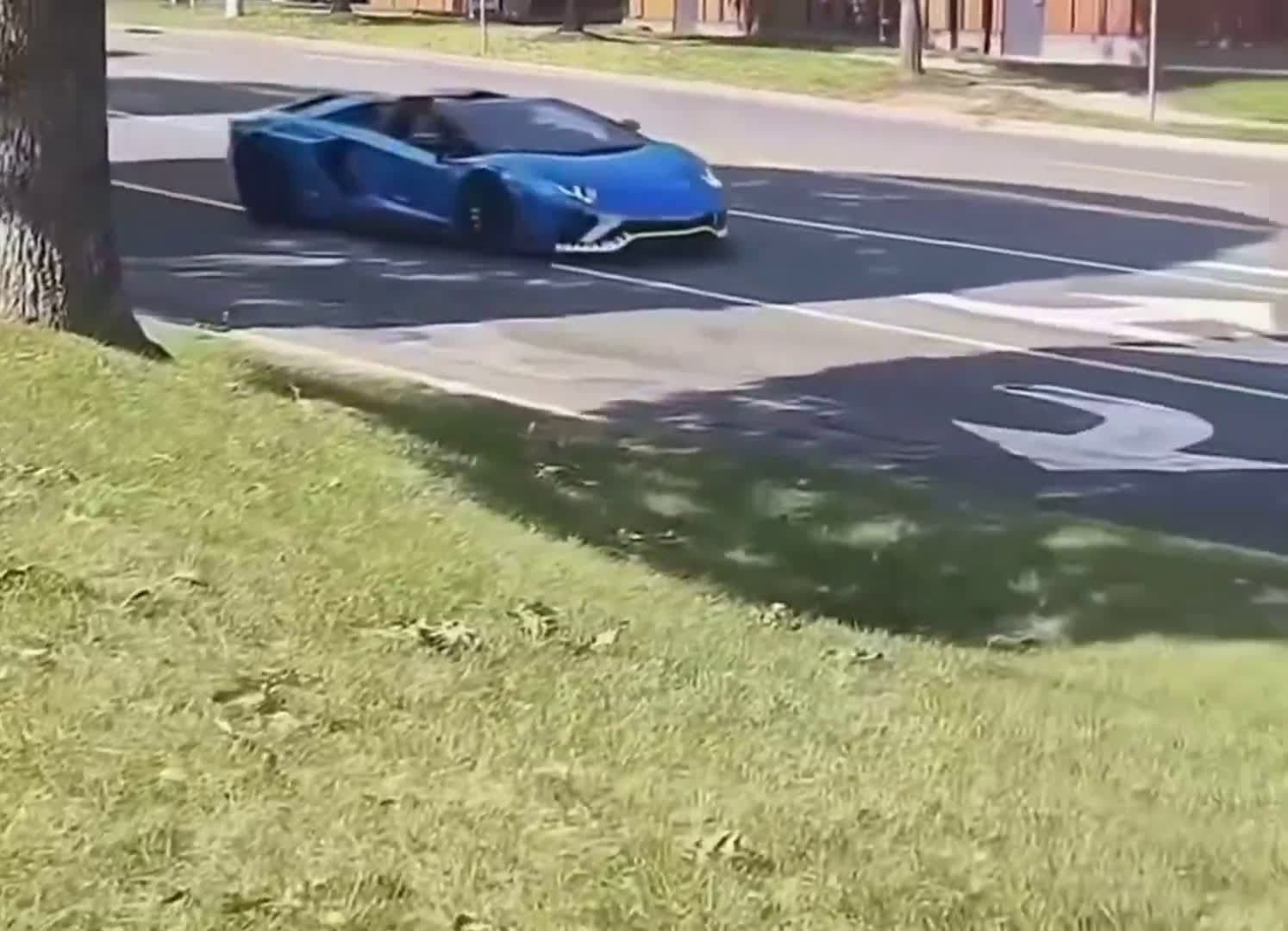 cover for cyber truck versus Lamborghini race