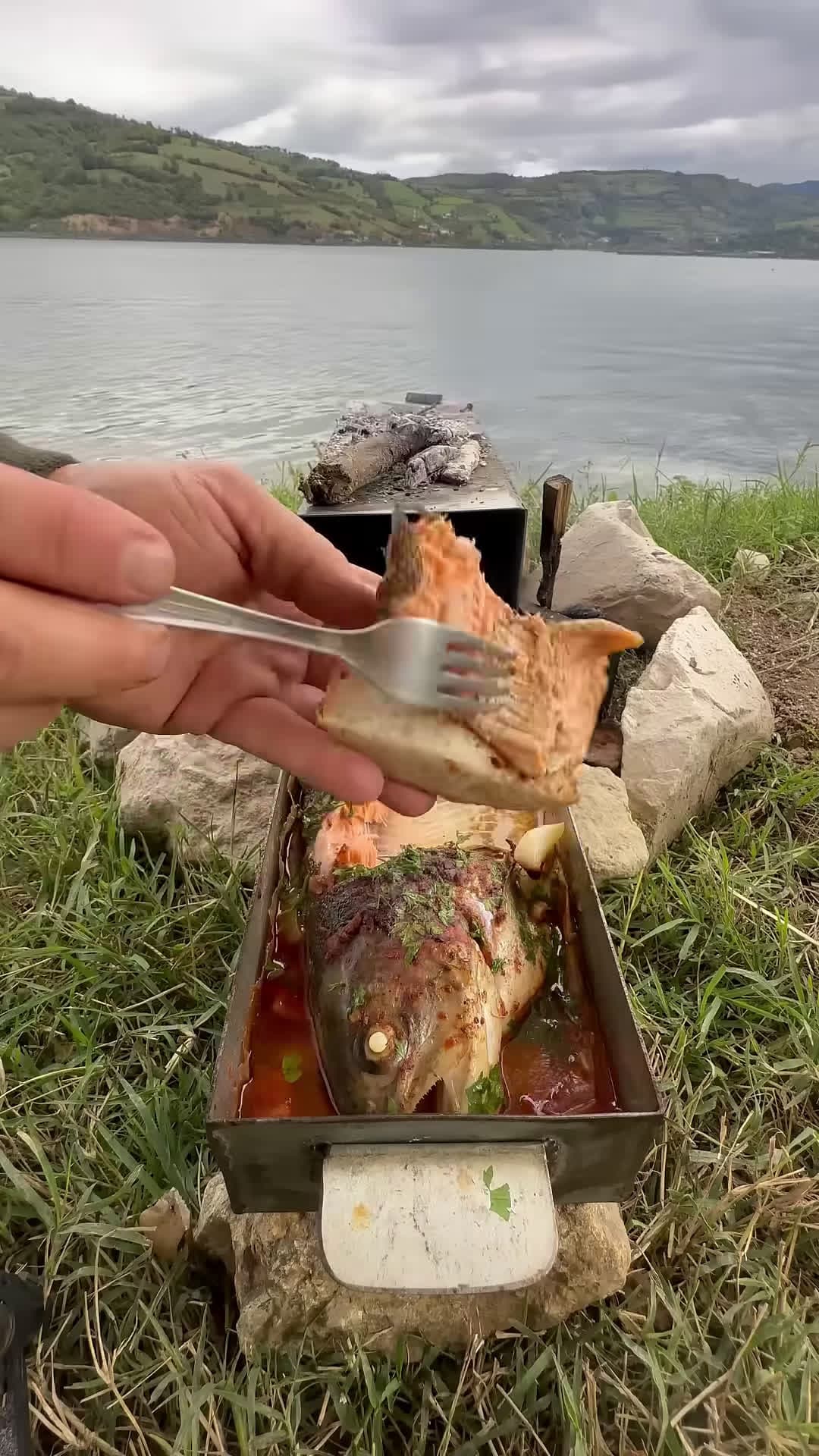 cover for Baked Fish with My Secret Sauce Cooked in the Wild