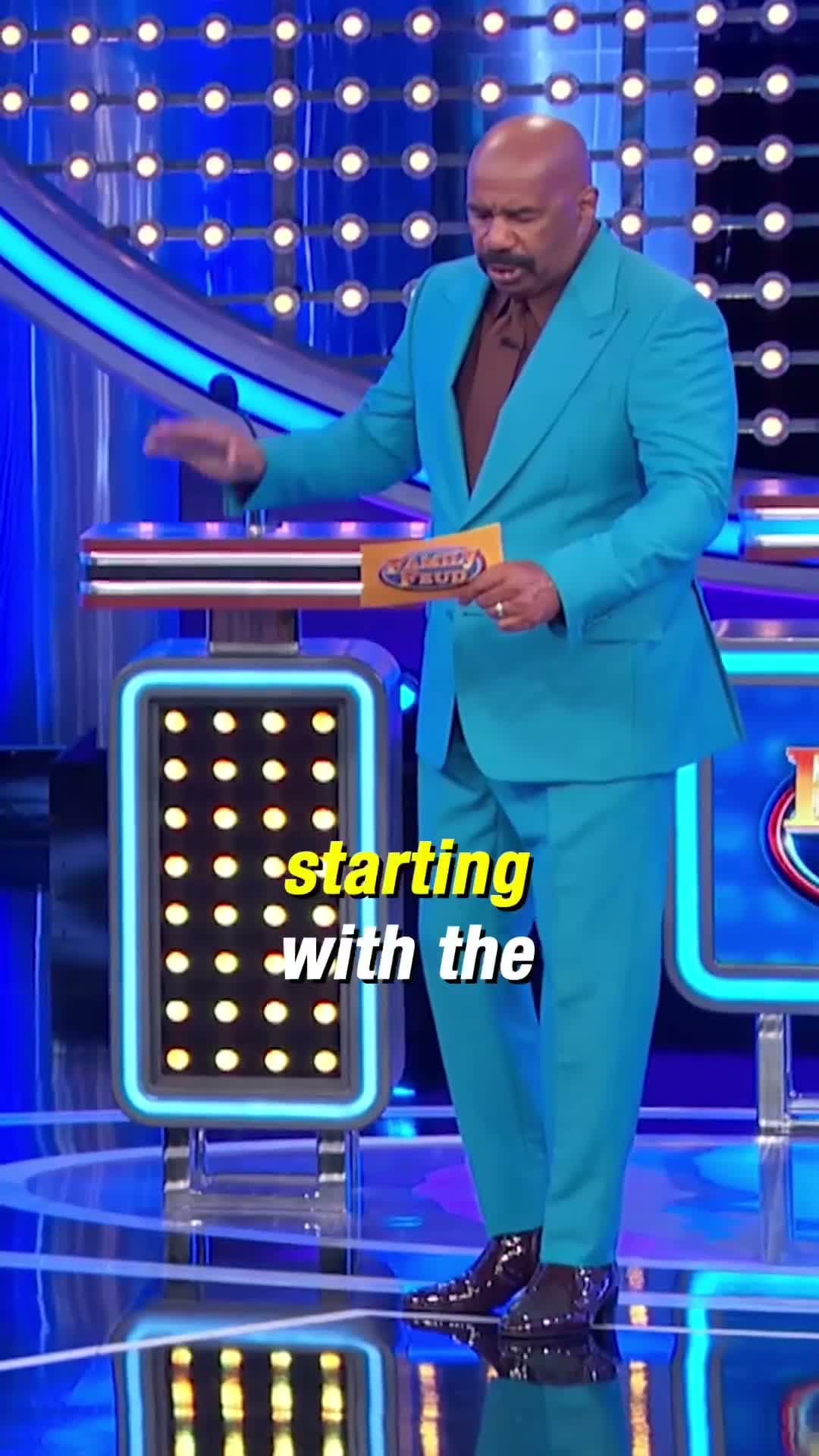 cover for #UnpopularOpinion Something that starts with the letter “P” that somebody might do to your bottom?? 🍑👀😂 #SteveHarvey: “Oh my God!” #FamilyFeud