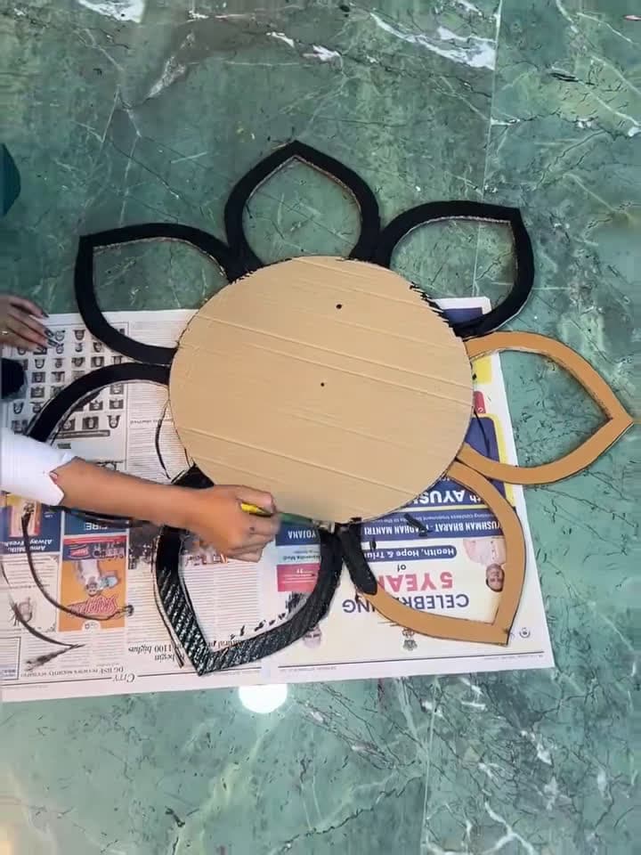 cover for Cardboard recycling idea  Amazing wall hanging craft #crafts #diy #fun #cardbard #share #video #viral #trending #foryou