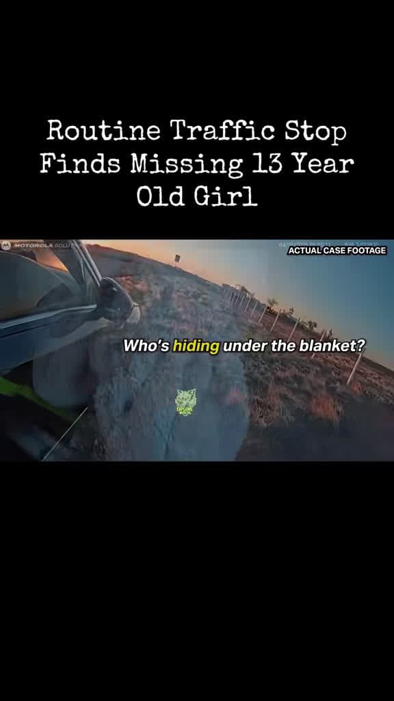 cover for 🚓 Routine traffic stop reveals a missing 13-year-old girl — a powerful moment #police #bodycam #missing #viral #fyp