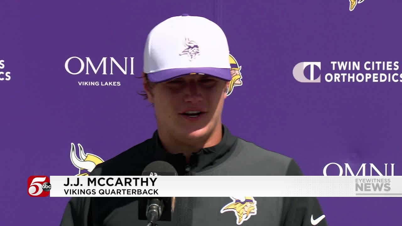 cover for Vikings quarterback J.J. McCarthy press avail. - Aug. 20th