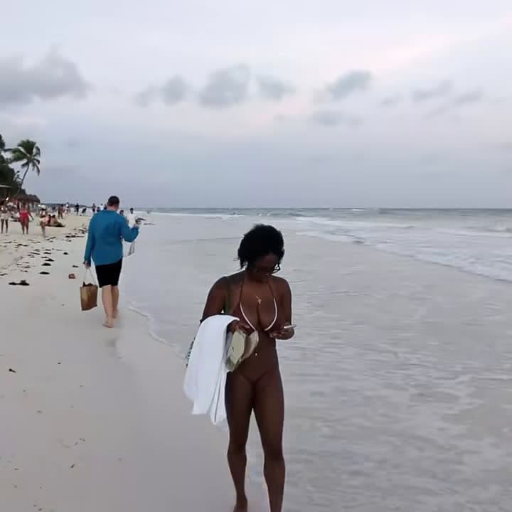 cover for #FirstVideoChallenge Beautiful American girl on the beach