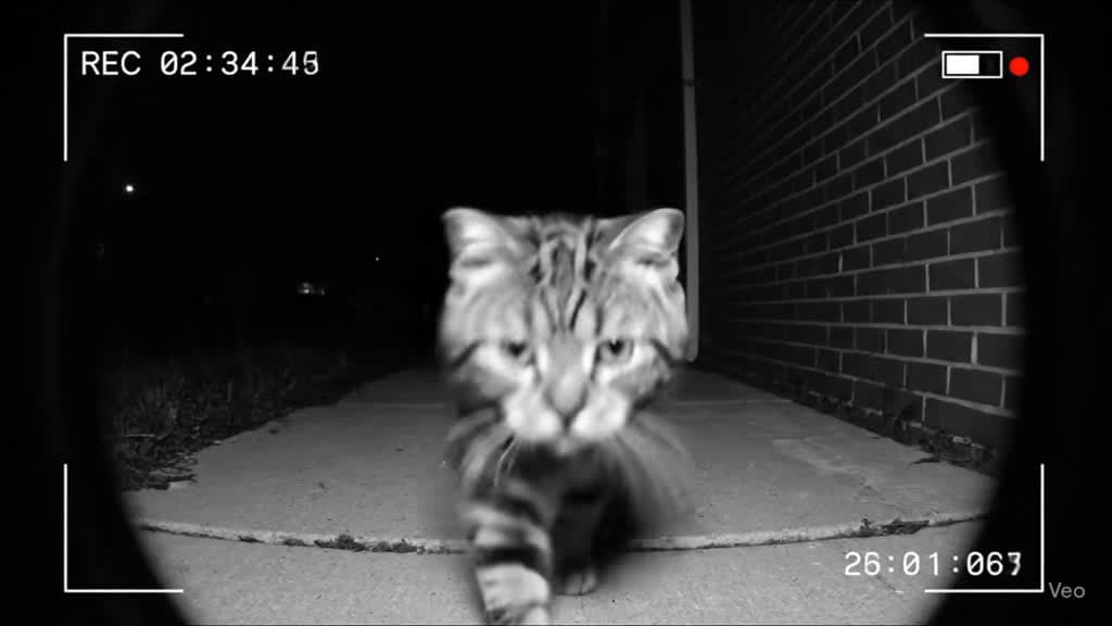 cover for Midnight mischief unleashed by a fearless tabby on camera 🐾😼 #MidnightMischief #CCTVFootage #SavageCat #Catitude
