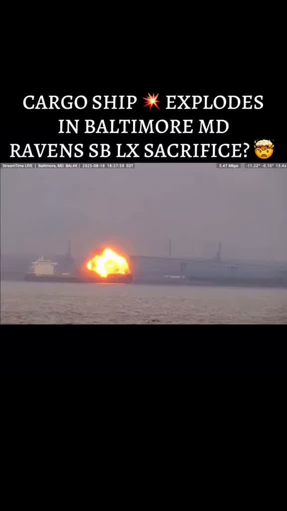 cover for Massive cargo ship explosion rocks Baltimore Harbor—no injuries reported as Coast Guard investigates. 🚢🔥 #Baltimore #CargoShip #BreakingNews
