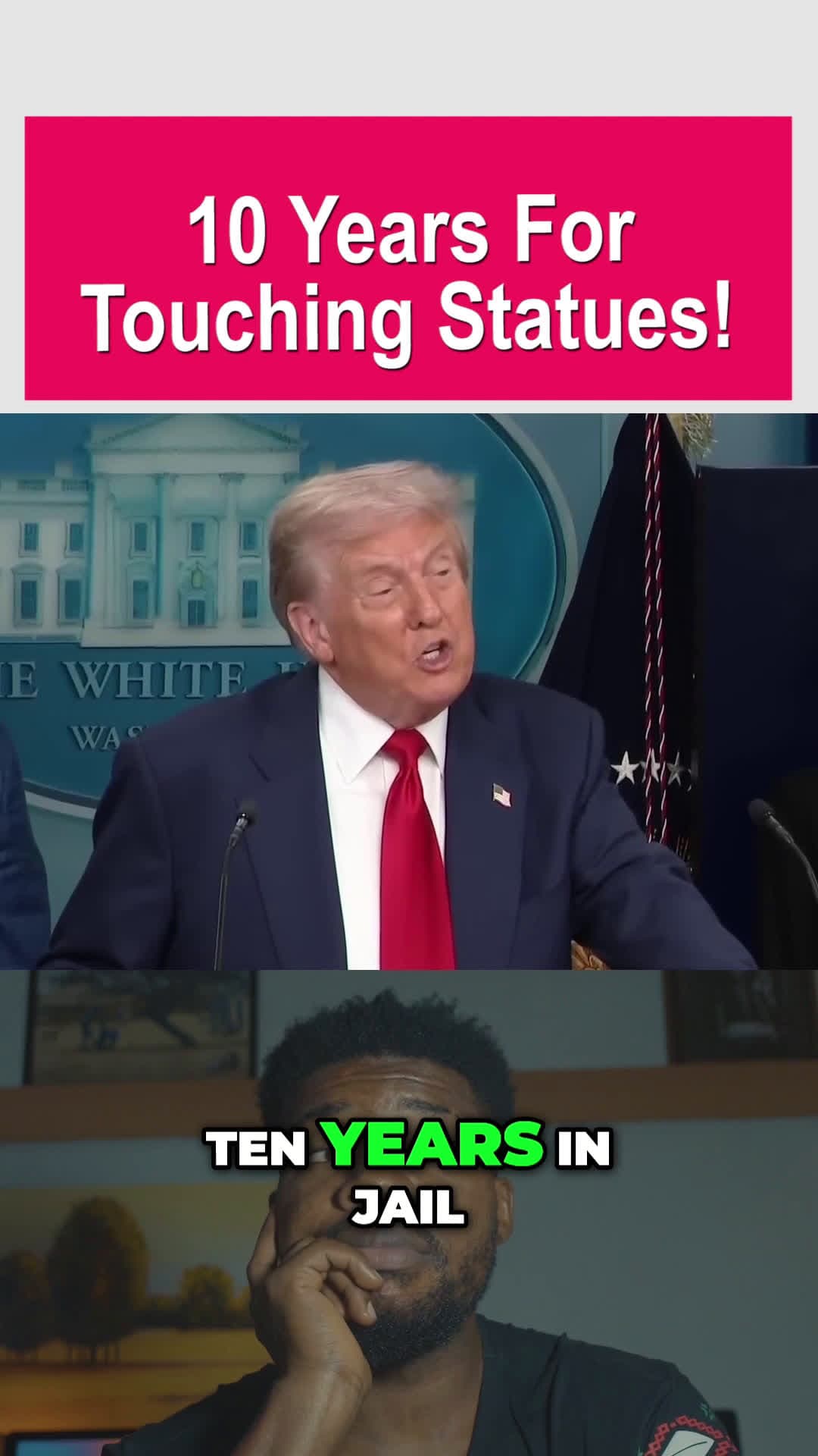 cover for 10 Years For Touching Statues? Trump Says Yes! 🗽😮