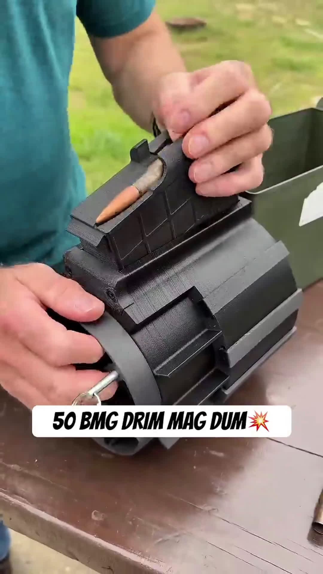 cover for 50 BMG Drum Mag Dump – Guaranteed: Tinnitus, Dislocated Shoulder, & Pissed Off HOA