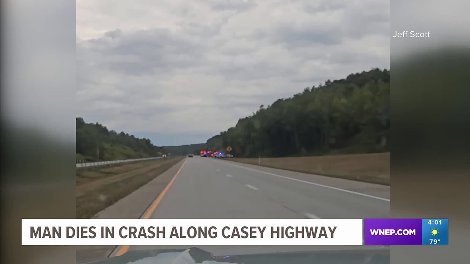 cover for Lackawanna County man dies after crash, and a dog is missing