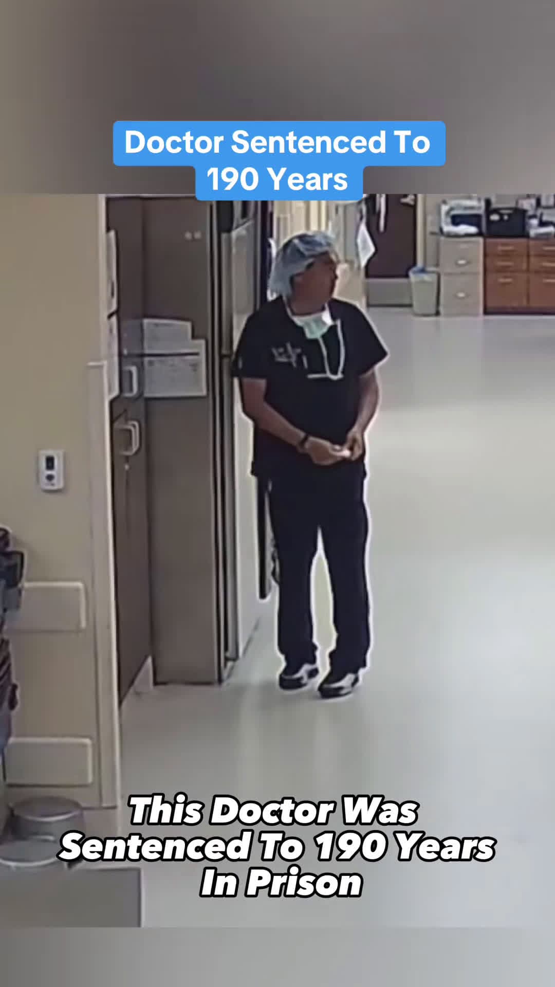 cover for A doctor has been sentenced to 190 years for poisoning IV bags used on patients #prison #court #murder#TrueCrime