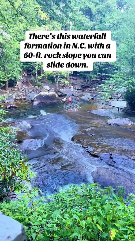 cover for Waterfalls Galore The pool at the bottom of Sliding Rock is typically 8 feet deep. It s a 95150 #shortvideosscoopz