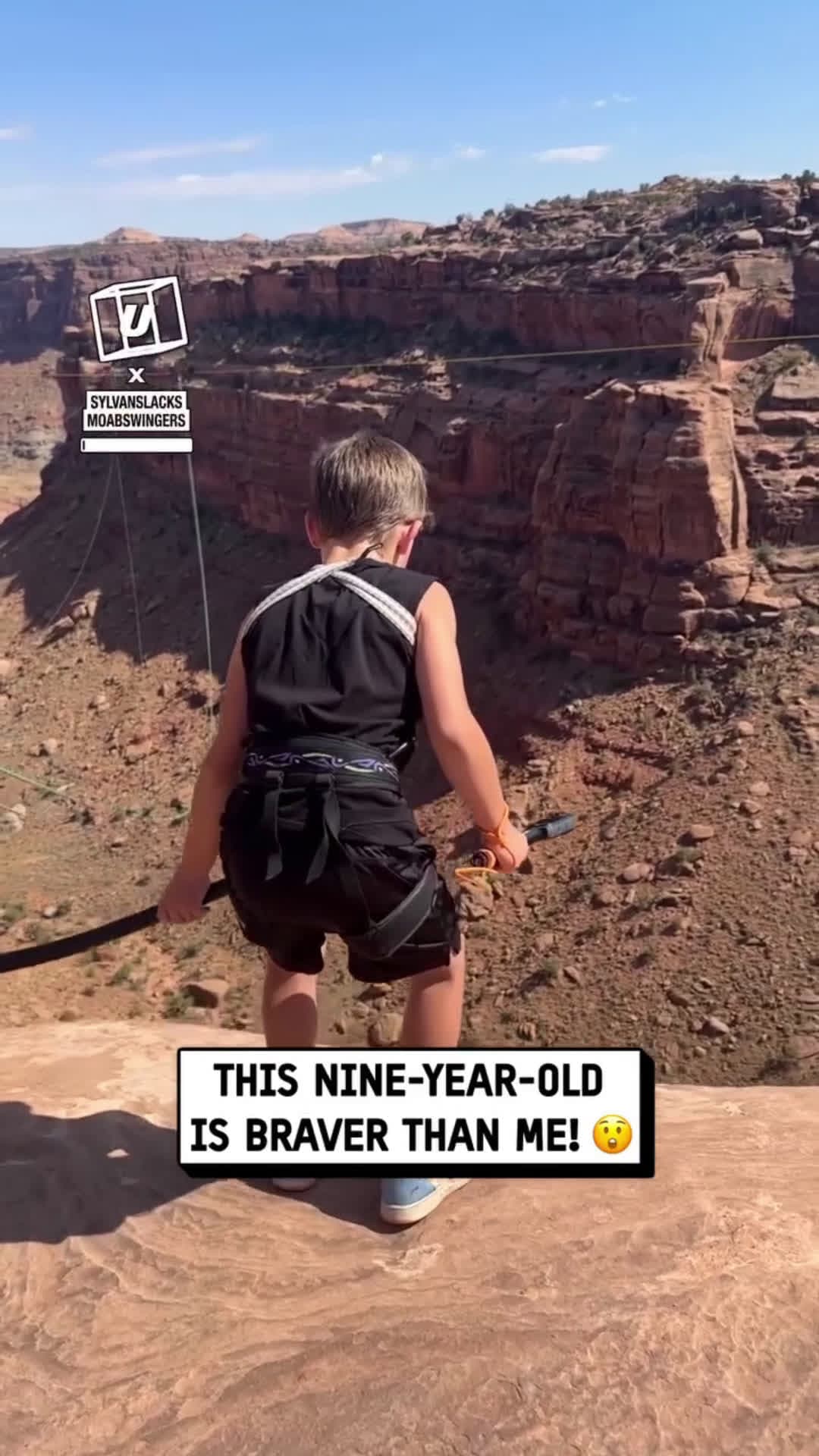 cover for What an adrenaline rush. This kid is one of the bravest  kids i have ever seen. #heights #adrenaline #rush #free #outdoors #fyp #viral #scoopz #awesome 