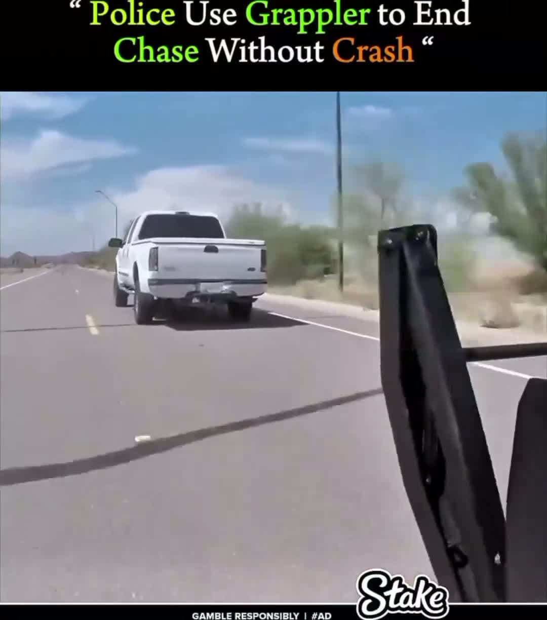 cover for police use Grappler to end chase without crash 
