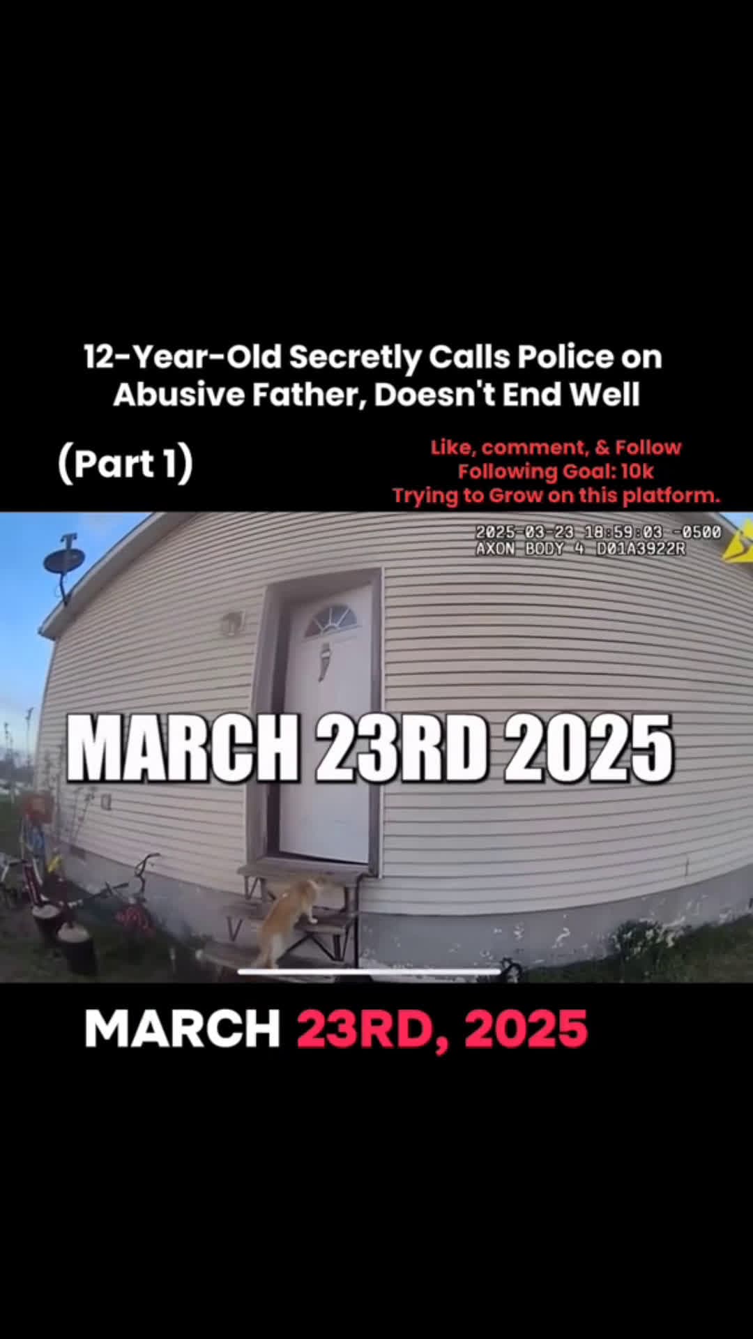 cover for Following Goal 10k 12YearOld Secretly Calls Police on#scoopz#fyp