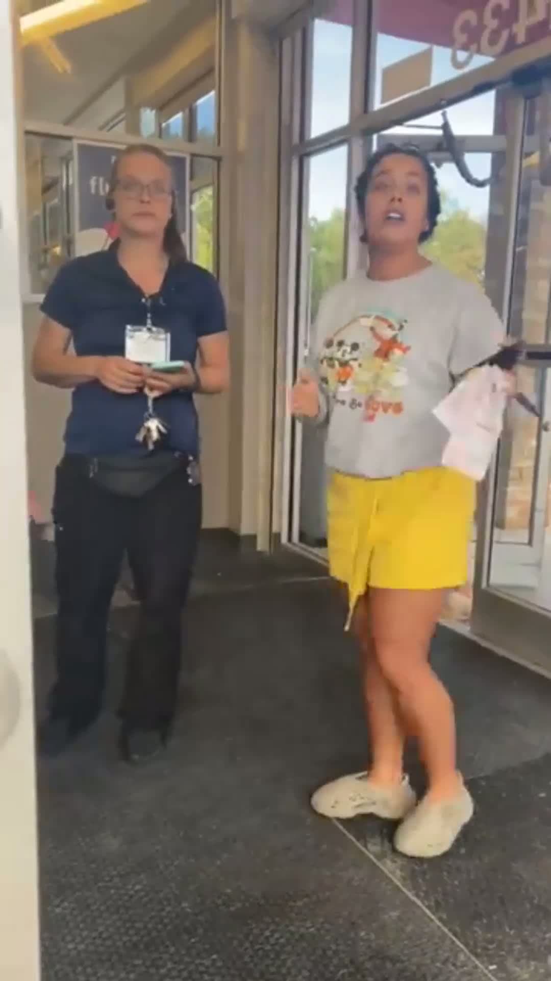 cover for Woman ii Yellow Pushed Kid Into Doorway Mom Reacts Hand 2 Hand#fight #fights #viral  