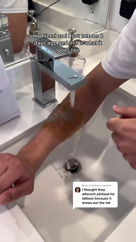 cover for Why we use hydrocolloid patches for tattoos instead of plastic wrap! Faster healing & vibrant results 🌟 #TattooAftercare #Hydrocolloid