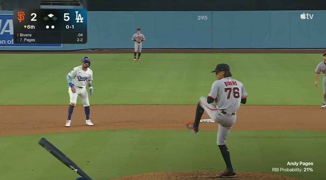 cover for Andy Pages crushes his 3rd hit, doubling in Rojas! 💥🔥 #BaseballHighlights #MLB #AndyPages