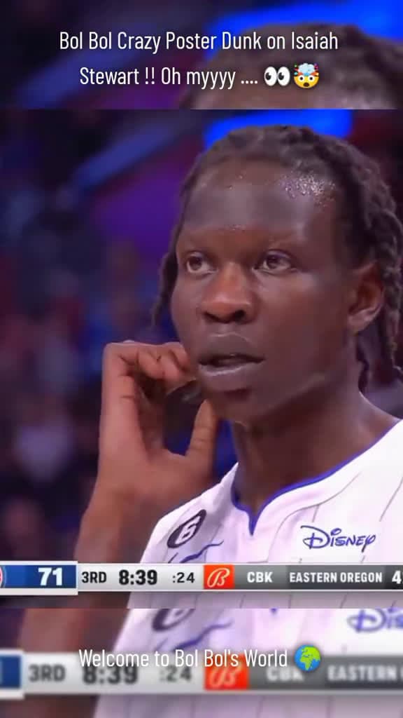 cover for Bol Bol's insane poster dunk on Isaiah Stewart! 🤯🔥 #NBA #OrlandoMagic #DunkFest