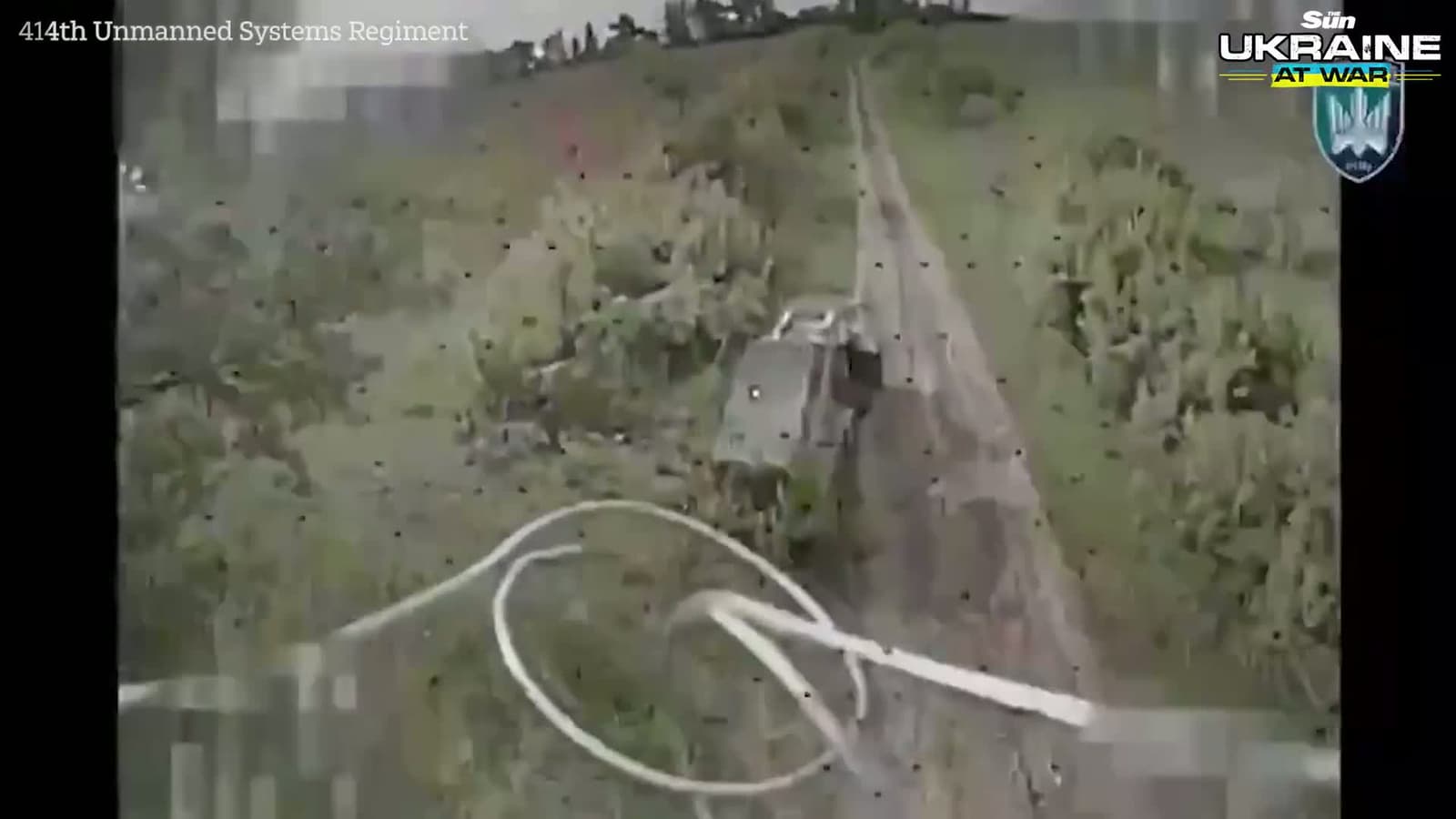 cover for Russian rocket launcher explodes in HUGE fireball after drone attack