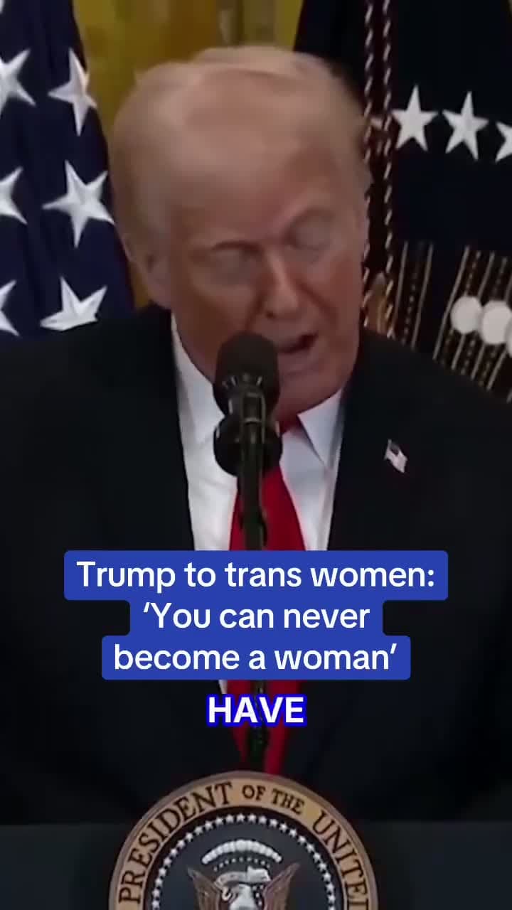 cover for trump to trans women:"you can never become a women"