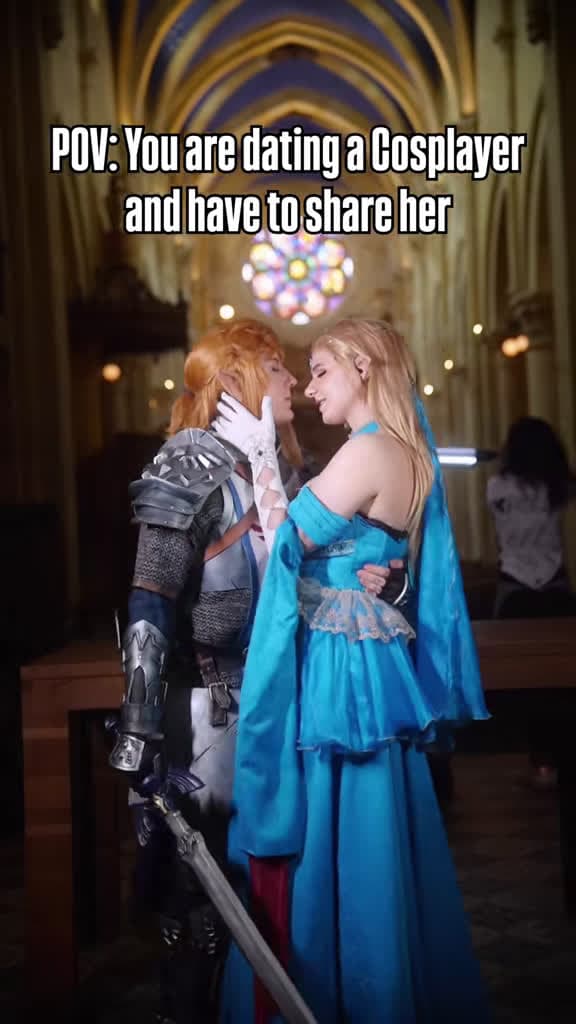 cover for Who’s the best BF? Zelda vs. Link showdown 😂💥 #Zelda #CosplayCouple #Zelink