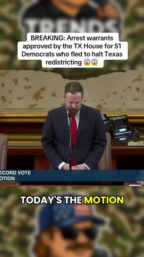 cover for Texas issues arrest warrants after 51 Democrats flee state to block redistricting vote. 🚨 #TexasPolitics #BreakingNews #Redistricting