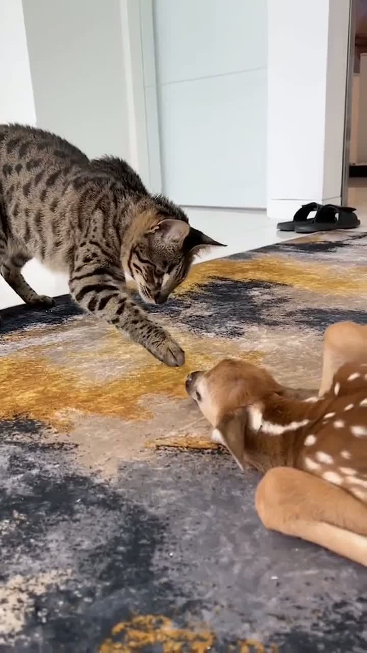 cover for Meeting my rescued fawn for the very first time 🥺💕 #FawnRescue #WildlifeLove #AnimalMoments