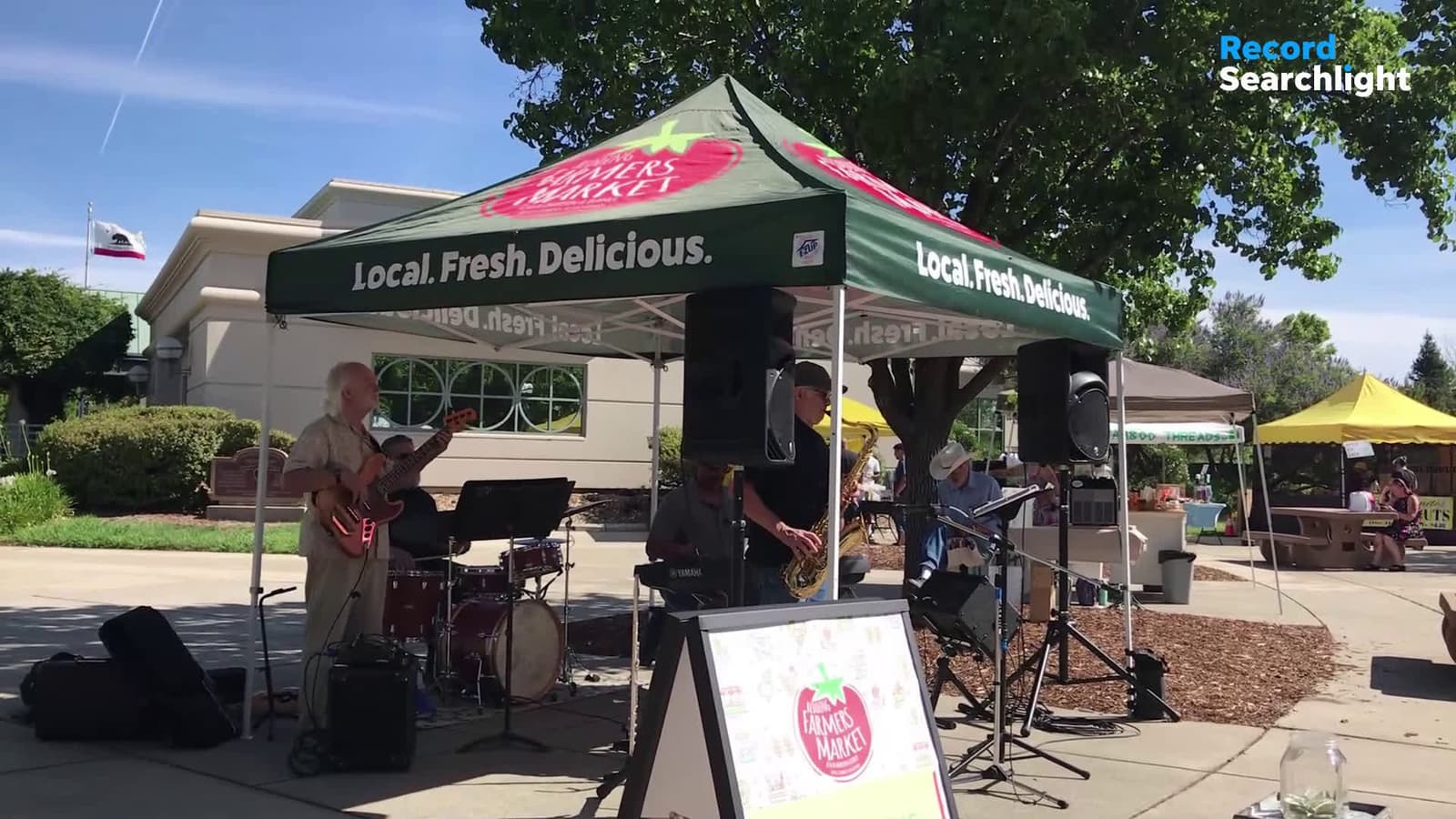 cover for Redding Farmers Market plays live music