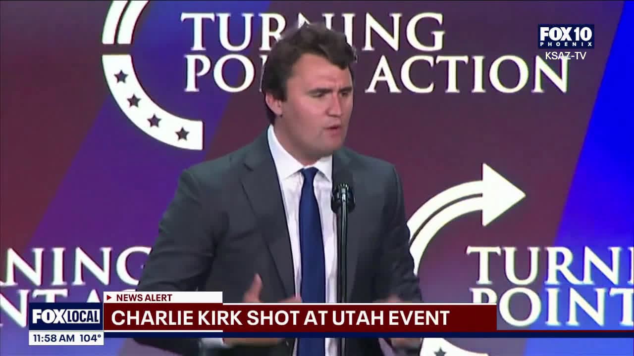cover for Charlie Kirk: Political activist shot at UT event