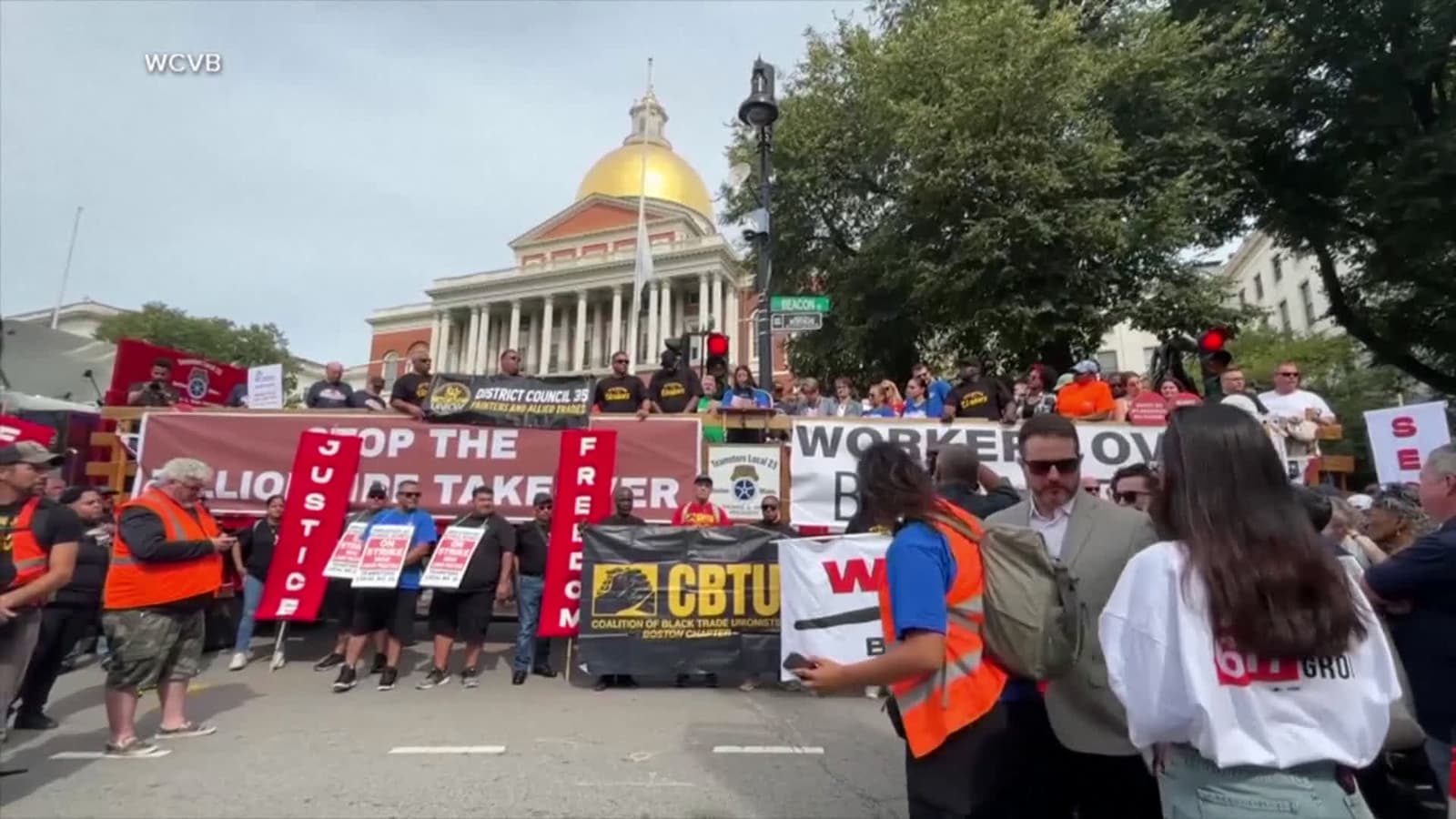 cover for Protests break out across US, rallying against Trump and other billionaires