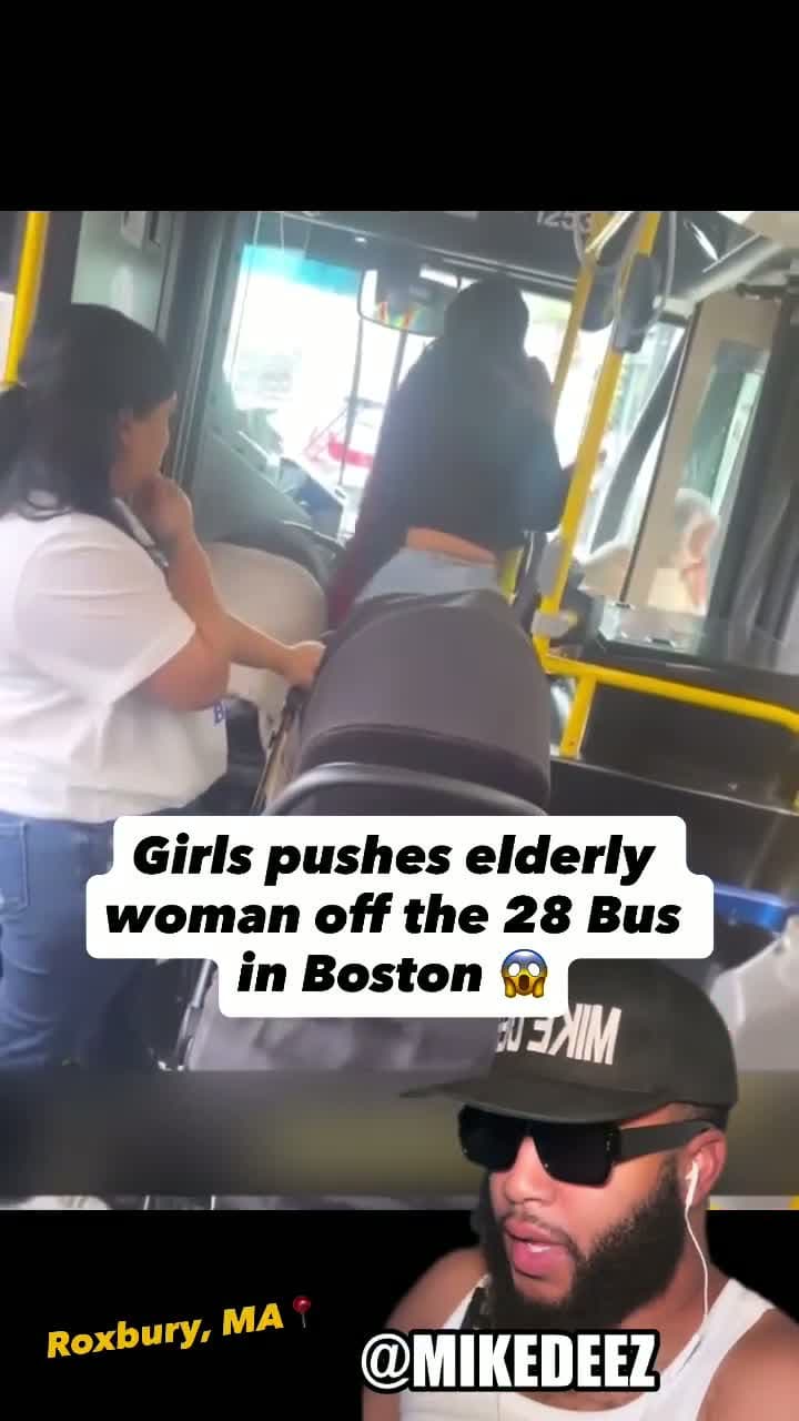cover for Shocking moment woman pushes elderly lady off the bus 😳 #ViralClip #CaughtOnCamera #BusDrama