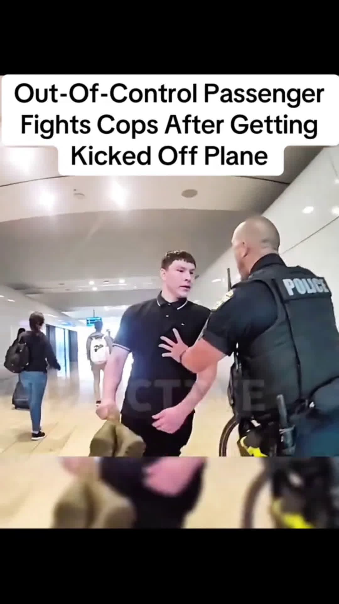 cover for OutOfControl Passenger Fights Cops After Getting Kicked Off#scoopz#fyp