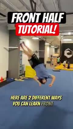 cover for TUTORIAL ON HOW TO LEARN A FRONT FLIP WITH A 12 TWIST