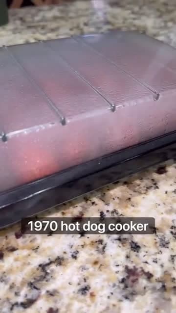 cover for Vintage 1970s hot dog cooker in action 🌭 #RetroKitchen #VintageTech #HotDogs