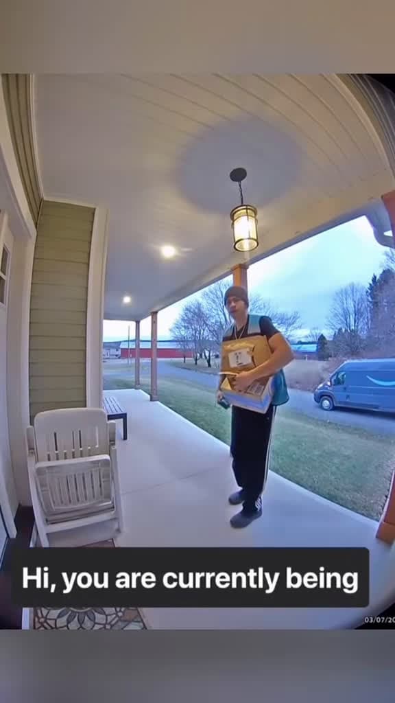 cover for Hilarious delivery driver moments caught on camera! 😂🚚 #Funny #DeliveryDriver #Amazon