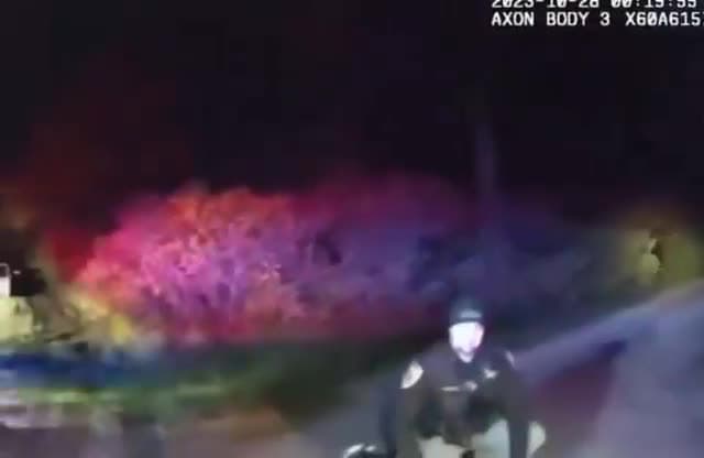 cover for Listen to this intense moment of the body cam of a officer trying to figure out what powdery substance these individuals dropped in his car