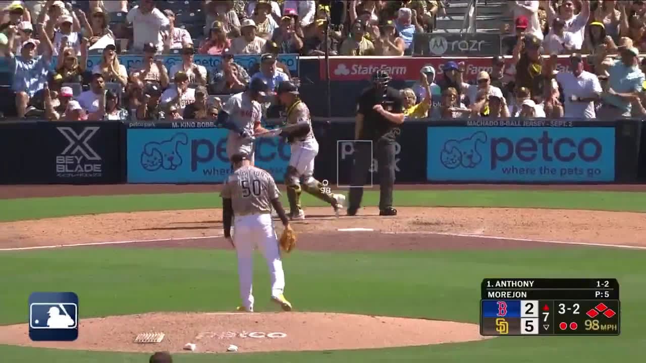 cover for Bases loaded? Morejon escapes with a clutch strikeout. 🔥⚾ #Baseball #ClutchPitch #Morejon #MLBHighlights