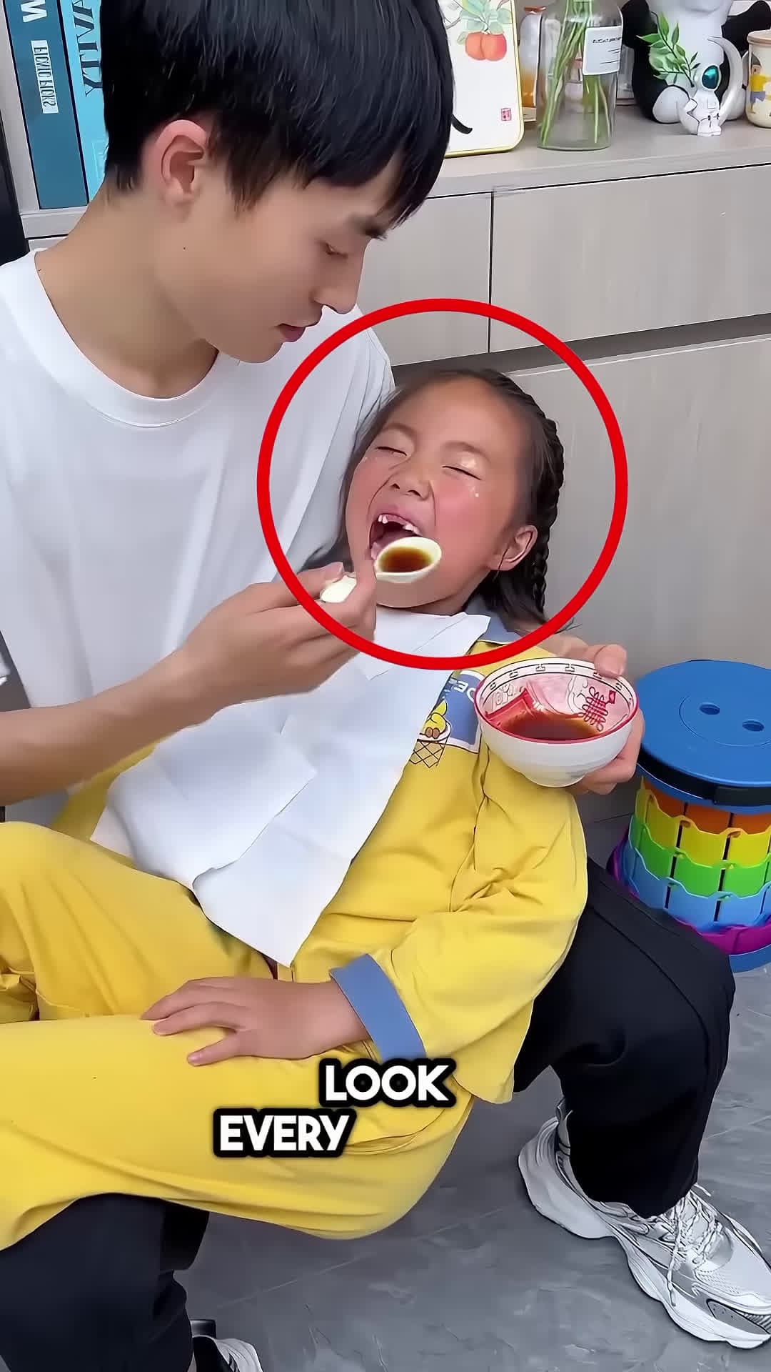 cover for he couldnt watch her struggle with syrup like this