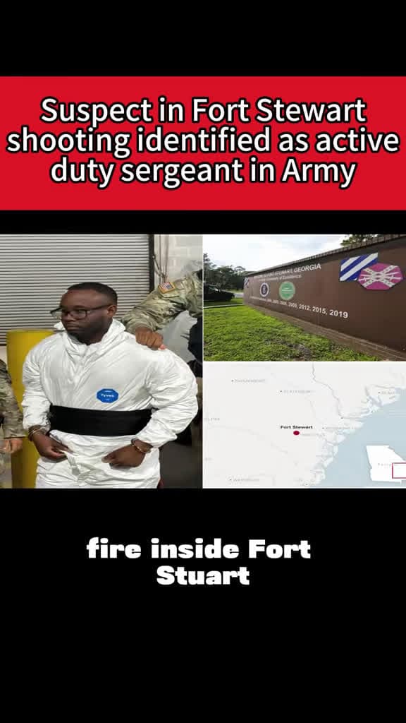 cover for Fort Stewart on lockdown after shooting; suspect identified, situation now contained. #FortStewart #BreakingNews #Military #GeorgiaNews 🚨