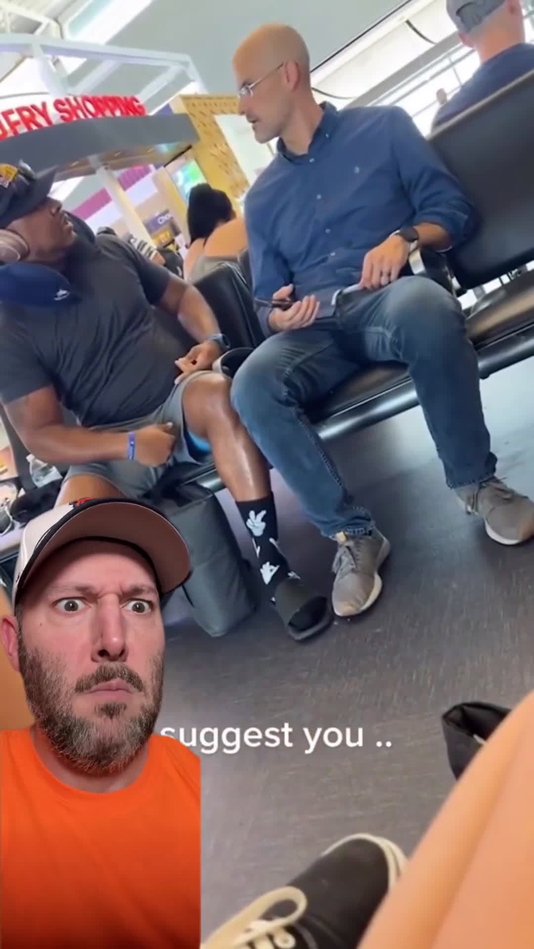 cover for #FirstVideoChallenge Guy freaks out when another guy sits next to him