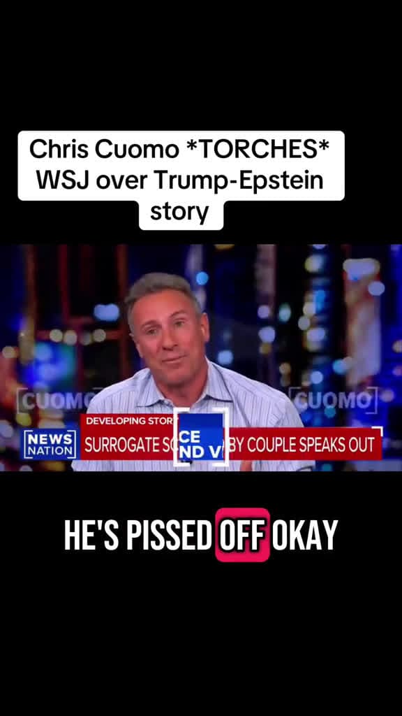 cover for Chris Cuomo Blasts WSJ on Trump-Epstein Claims