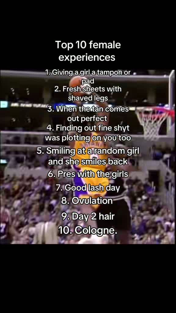 cover for Top 10 unforgettable moments only girls will get! 🏀🔥 #Top10 #FemaleVibes #Trending