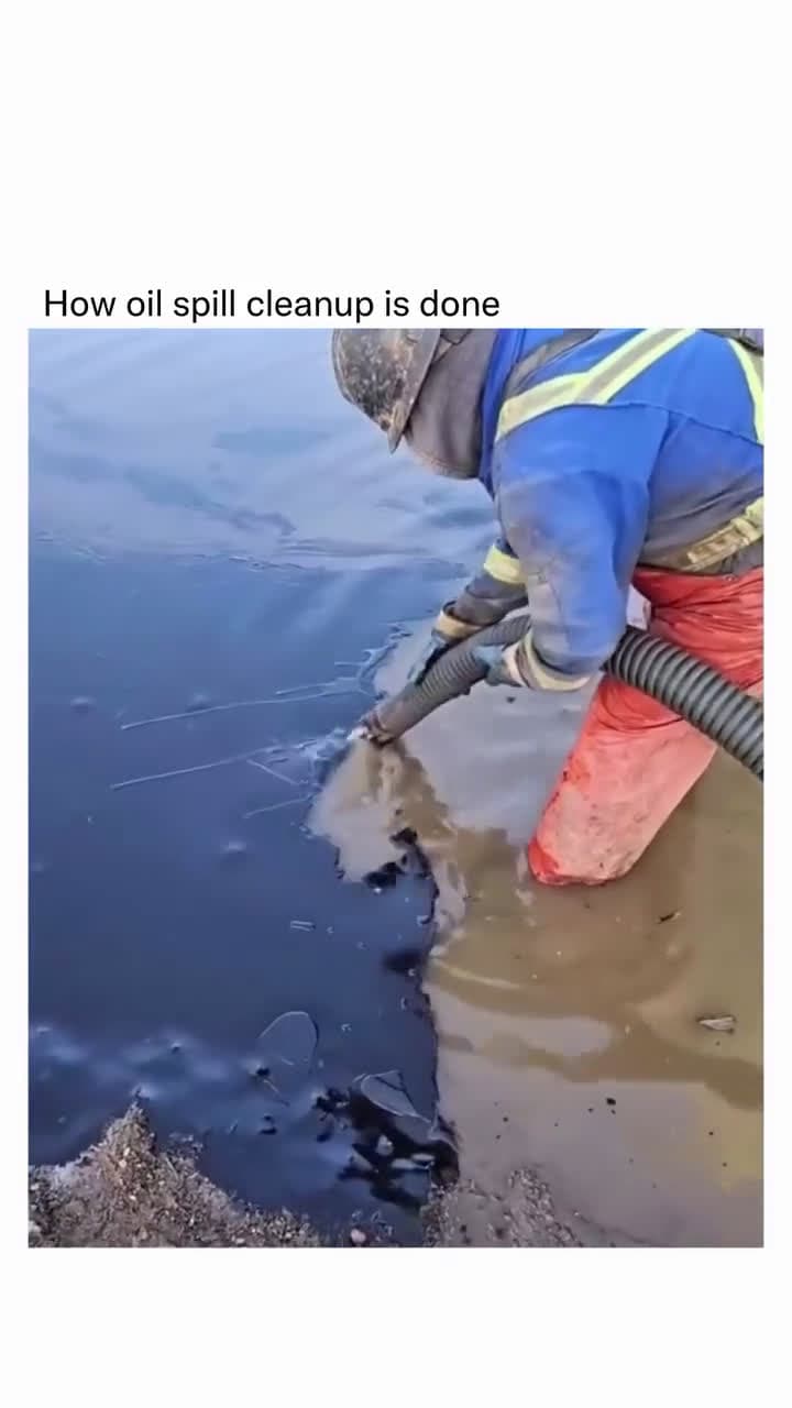 cover for Watch how experts tackle massive oil spills 🌊 #OilSpill #Cleanup #EnvironmentalProtection
