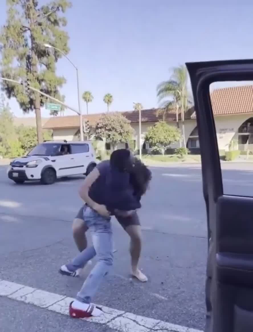 cover for Two grown men fighting in the street  #fight  #fyp  #scoopz