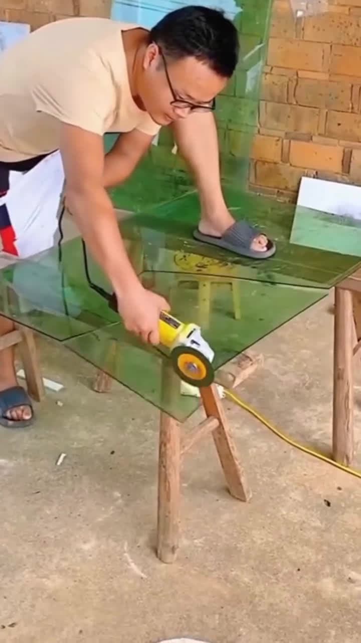 cover for Amazing glass cutter @gadget use Credit Unknown Please DM for proper credit or remove please #explorepage #technology #glasscutting