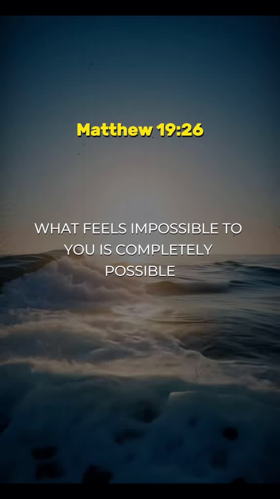 cover for With God, all things are possible! 🙏✨ #Matthew1926 #DailyPrayer #BibleVerses