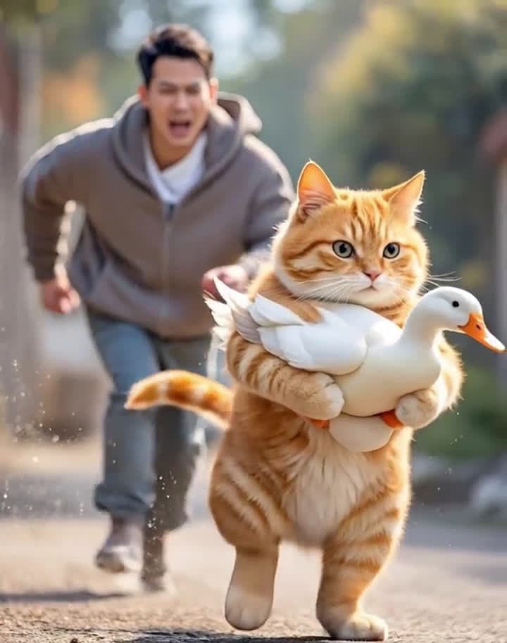 cover for Cat negotiates lunch like a tiny boss: duck for lunch, anyone? 🐱🦆 #CatVideo #FunnyPets #DuckForLunch #CatLife
