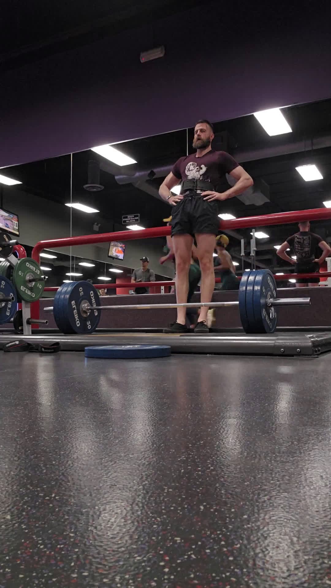 cover for 309lb Zercher Deadlift in action 💪🏋️ #Zercher #Deadlift #StrengthTraining