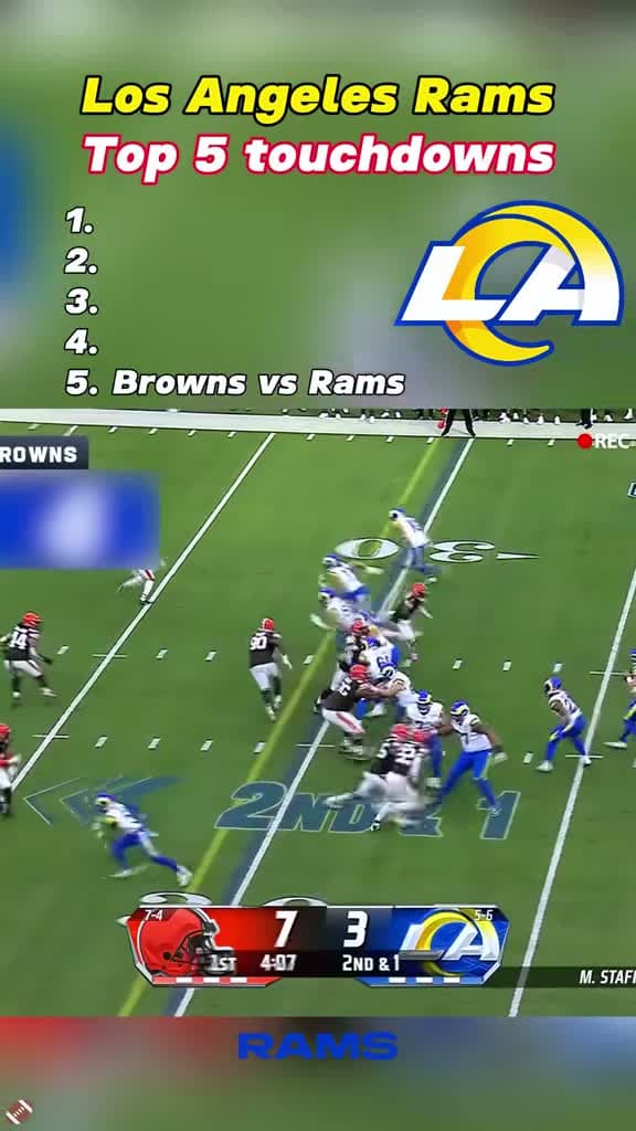 cover for Top 5 jaw-dropping touchdowns by the Los Angeles Rams! 🏈🔥 #NFL #Touchdown #LosAngelesRams